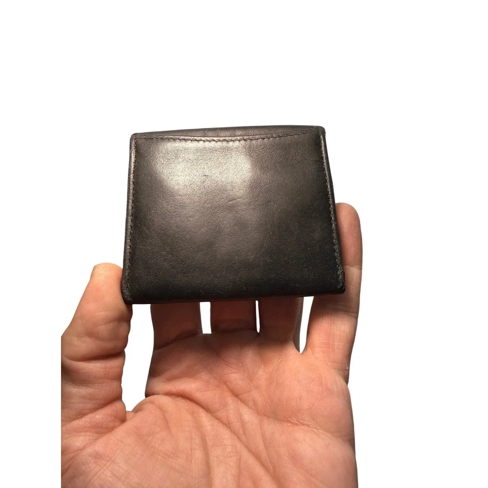 Dunhill London Black Leather Coin Purse Gold Hardware Vintage Made in Italy